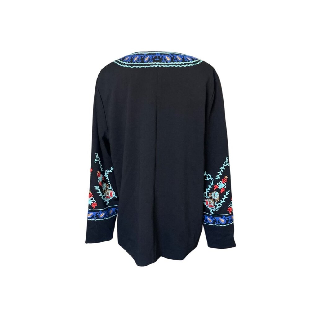 Antthony Womens Embroidered Patchwork Jacket Size… - image 6